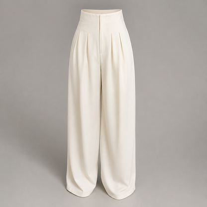 High-Waist Wide-Leg Trousers